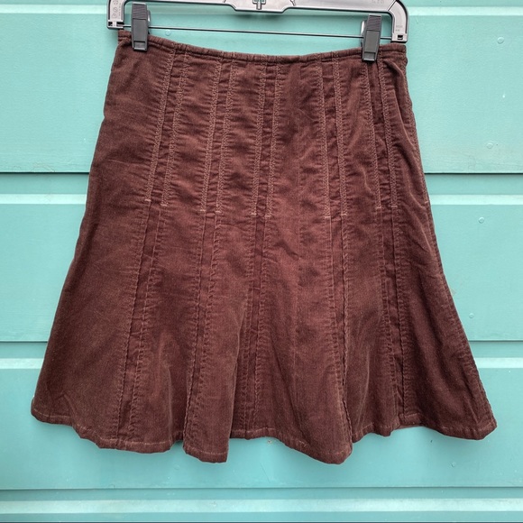 Cabi Corduroy Y2K Chocolate Brown Skirt Size 6 - Picture 1 of 4